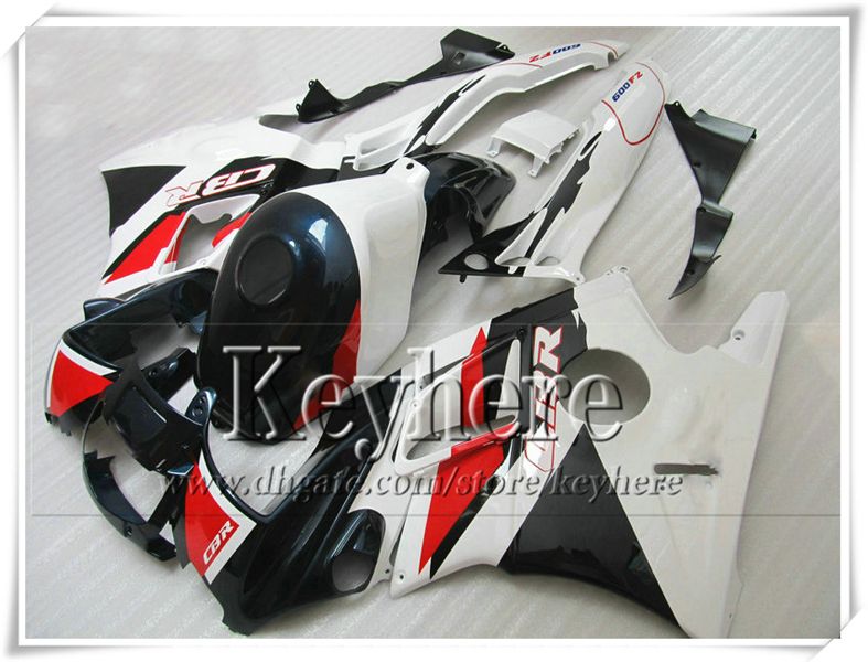 Custom White Black Red Fairing Kit voor HONDA CBR 600 91 92 93 94 BIFERINGEN CBR600 1991 1992 1993 1994 F2 Motorfietsonderdelen met 7 Geschenken PJ25