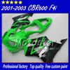 Zestawy owiewki wtrysku dla Honda CBR600 F4I 2001 2002 2003 CBR600 F4I ABS Fairings CBR 600 F4I 01 02 03 Blossy zielony