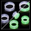 Free Shipping Wholesales 160pcs/lot 8 size Soft Silicone Ear Plugs Tunnels glow in dark Ear Tunnel Piercings F62