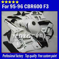 HONDA CBR600F3 95 96 cbr600 için motosiklet fuarlar parçaları f3 1995 1996 CBR 600 F3 kaporta parlak beyaz siyah Repsol