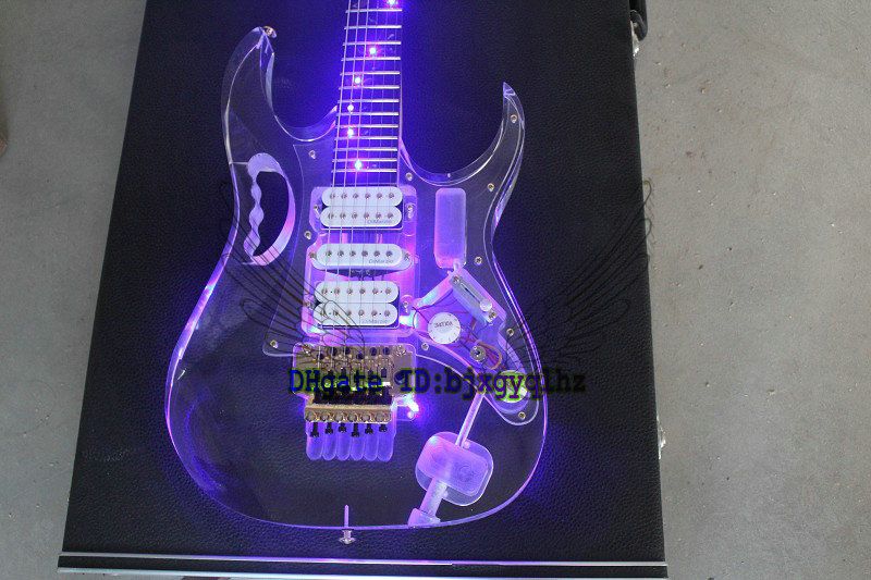Custom Shop LED Acrylic Electric Guitar Acrylic LED Lighting Electric