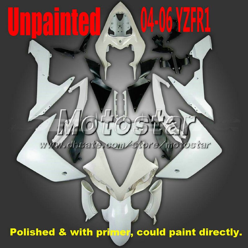 

Polished Unpainted for YAMAHA 2007 2008 R1 fairings 07 08 YZFR1 07 08 YZF R1 YZFR1 fairing kit unpaint abs injection, White