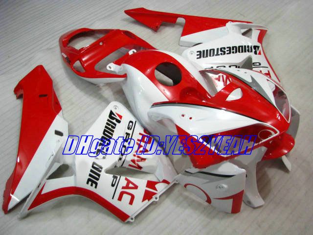 Kit carenatura moto per Honda CBR600RR CBR 600RR F5 2005 2006 05 06 cbr600rr ABS Set carenature bianco rosso caldo + Regali HQ32