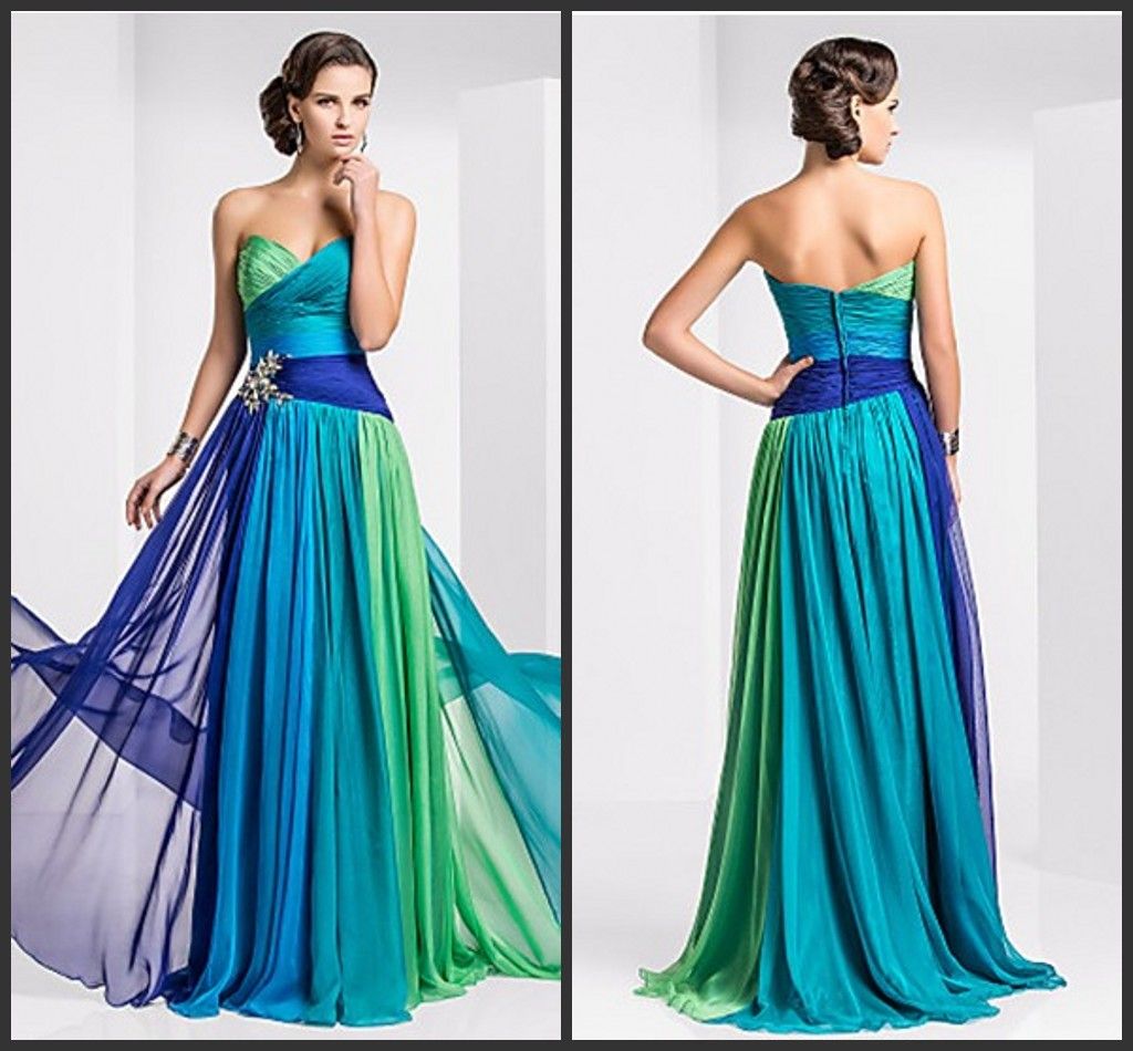 Maxi Evening Dresses Elegant A Line Sweetheart Full Length Rhinestone ...