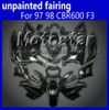 Unpainted body kit for HONDA 1997 1998 CBR600 F3 fairing kits 97 98 CBR 600 F3 CBR 600F3 97 98