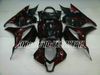 Motorcykel Fairing Kit för Honda CBR600RR 09 10 11 12 CBR 600RR F5 2009 2012 CBR600 Red Flames Black Fairings Set + Presenter Hy06