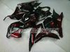 Motorcykel Fairing Kit för Honda CBR600RR 09 10 11 12 CBR 600RR F5 2009 2012 CBR600 Red Flames Black Fairings Set + Presenter Hy06