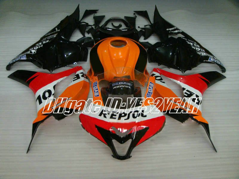 Kit de carénage de moto pour Honda CBR600RR 09 10 11 12 CBR 600RR F5 2009 2012 CBR600, ensemble de carénages rouge orange noir + cadeaux HY07