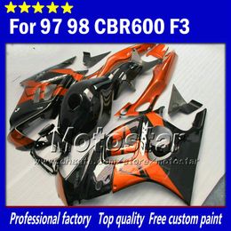 For honda CBR600 F3 fairings set CBR 600 F3 1997 1998 CBR 600F3 fairing 97 98 glossy orange red white black