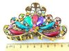 Grote Vintage Haarklemmen Klauw Clips Sieraden Zinklegering Rhinestone Crown Haar Claw Haar Clip Haar Accessoire Gemengde 25 Stks / partij # 3016