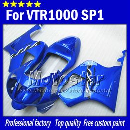 free customize bodywork for honda vtr 1000 r body fairings 1000r vtr1000 rvt1000 sp1 rc51 fairng kit 20002005 dark blue