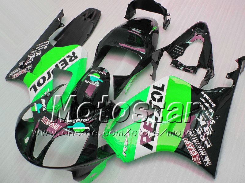 Alta qualità carene honda VTR 1000 R 1000R VTR1000 RVT1000 SP1 RC51 kit fairng 2000-2005 verde nero Repsol parti moto