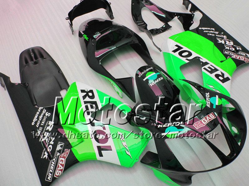 High grade for honda VTR 1000 R body fairings 1000R VTR1000 RVT1000 SP1 RC51 fairng kit 2000-2005 green black Repsol motorcycle parts