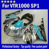 Högkvalitativ för Honda VTR 1000 R Kroppsfeedningar 1000R VTR1000 RVT1000 SP1 RC51 Fairng Kit 2000-2005 Glansig Wer Blue Black With 7Gifts