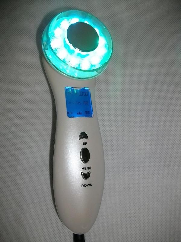Christmas promotion 3MHz Ultrasonic Therapy Light Photon Skin Rejuvenation Light LED Treatment System personal baeuty machine 012