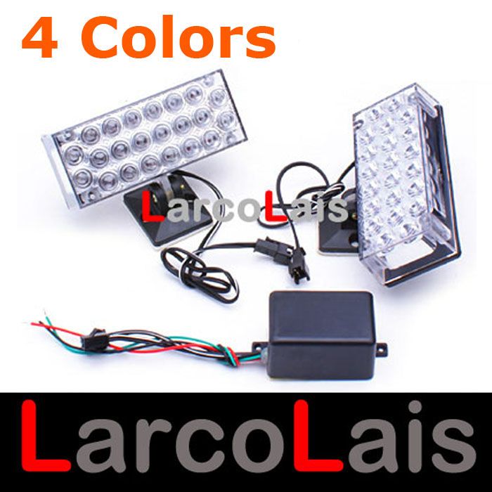 

TR 2x22 LED Strobe Flashing Grill Light Emergency Police Firemen Lights Red Blue Amber White DLCL8606