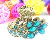 4cm Vintage Hair Clamps Clasps Claw Clips Smycken Alloy Rhinestone Crown Hair Claw Hair Clip Hår Tillbehör Mixed 10st / Lot # 3021