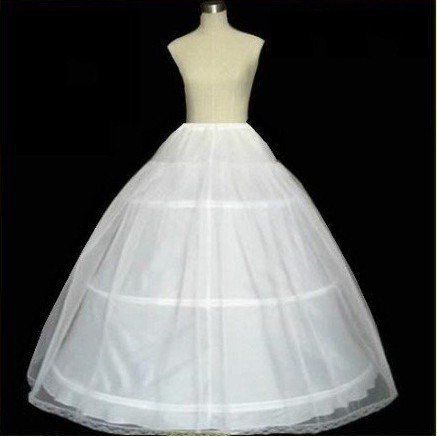 Billig tyll petticoat crinoline 3hoops vit bröllop brud underskirt slip petticoatcrinoline kvinnor dam bär petticoats4451641