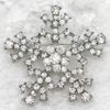 12pcs/lot Wholesale Crystal Rhinestone Snowflake Brooches Fashion Costume Pin Brooch Christmas gift jewelry C543
