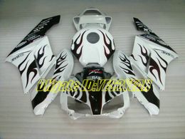 Motorcycle Fairing kit for Honda CBR1000RR 04 05 CBR 1000RR 2004 2005 CBR1000 ABS Flames White black Fairings set+Gifts HM13