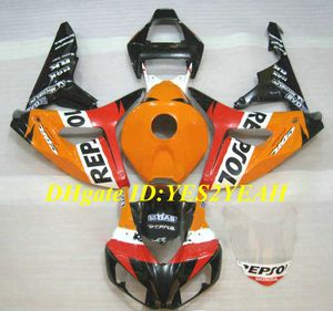 Custom Motorcycle Fairing kit for Honda CBR1000RR 06 07 CBR 1000RR 2006 2007 CBR1000 ABS Orange red black Fairings set+Gifts HH02