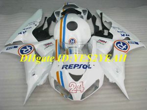 Oi-Qualidade Motocicleta Carenagem kit para Honda CBR1000RR 06 07 CBR 1000RR 2006 2007 CBR1000 ABS Plástico Branco Carenagens set + Presentes HH13