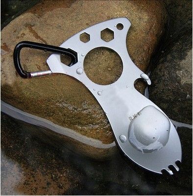 Wholesale Pocket Multi Tools Screwdriver Bottle Opener Spoon Survival Kits Camping Gear for camp hunting Lots200