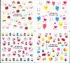 3D Nail Art Decoratie Gloed in de Dark Nail Water Decals 20 stks / partij 4in1 Decor Luminous Nail Water Sticker Nail Decoratie