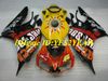 ホンダCBR1000RR 06 07 CBR 1000RR 2006 2007 CBR1000 ABSイエローオレンジブラックフェアリングセット+ギフトHH14のための高品質のオートバイフェアリングキット