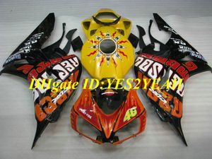 Hi-Quality Motorcycle Fairing Kit för Honda CBR1000RR 06 07 CBR 1000RR 2006 2007 CBR1000 ABS Gul Orange Svart Fairings Set + Presenter HH14