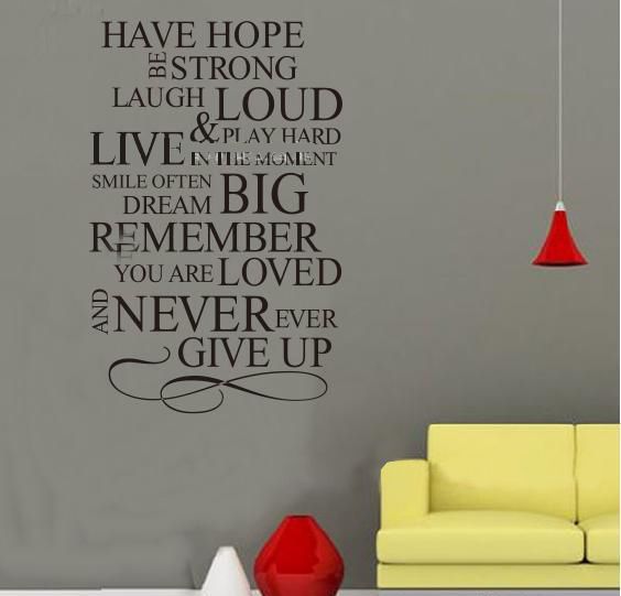 Wholesale Hot Wall Art Decal Decor Inspirational Quote DIY Have Hope