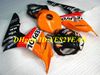 Kit de carénage de moto personnalisé pour Honda CBR1000RR 06 07 CBR 1000RR 2006 2007 CBR1000 ABS Orange rouge noir Ensemble de carénages + Cadeaux HH23