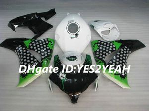 Honda CBR1000RR 08 09 10 11 için motosiklet Fairing kit CBR 1000RR 2008 2009 2011 CBR1000 Beyaz yeşil siyah Fairings seti + Hediyeler HM02