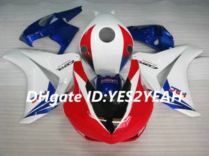 Motorcykel Fairing Kit för Honda CBR1000RR 08 09 10 11 CBR 1000RR 2008 2009 2011 CBR1000 Red White Blue Fairings Set + Presenter HM06