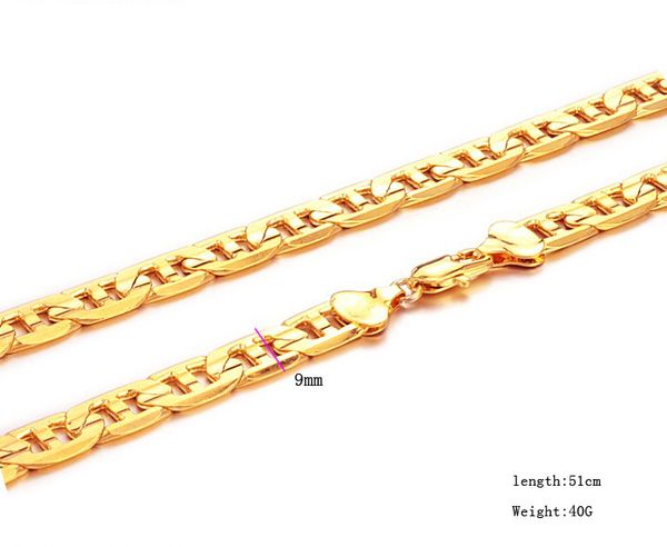 

100% 24K SOLID GOLD DIAMOND CUT BAR CHAIN NECKLACE