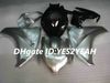 Motorcykel Fairing Kit för Honda CBR1000RR 08 09 10 11 CBR 1000RR 2008 2009 2011 CBR1000 Silver Black Fairings Set + Presenter HM16