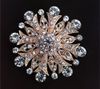 2 inch vintage stijl rhodium verzilverd helder strass kristal diamante boeket bloem broche bruiloft accessoire