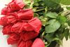 Gerçek Dokunmatik Güller Çiçek 55 cm Krem / Pembe Yapay İpek Güller Tomurcukları Tek Kök Gelin Düğün Buket / Centerpieces Dekorasyon için