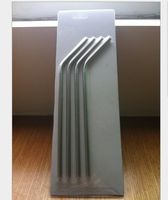 Free shipping+ 304 stainless steel straws 1000pcs lot 250set