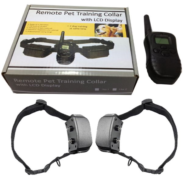For 2 Dogs 998d Remote Control 2 Dog Training Coller Dog Bark Stop Collar Electric Shock Device
