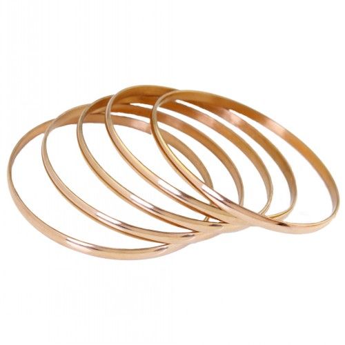 5 piezas 3 mm 68 mm lote brazalete de acero inoxidable 68 mm anillo de mano para mujeres de moda niñas joyería de alta calidad plata oro rosa 18 K gold170H