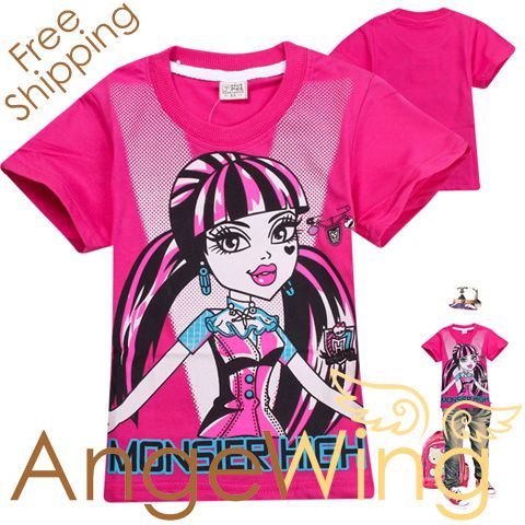 New Arrival Children Girls 2013 Summer Cartoon Monster High Fashion ...