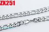 8mm 316L stainless steel necklaces fashion figaro chain Cuba chains 20pcs Christmas holiday gift ZX251