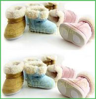 Wholesale Best Newborn Winter Baby boot Infant Toddler Boys Girl Warm berber Fleece Winter Snow Shoes Boots months mix colors pairs
