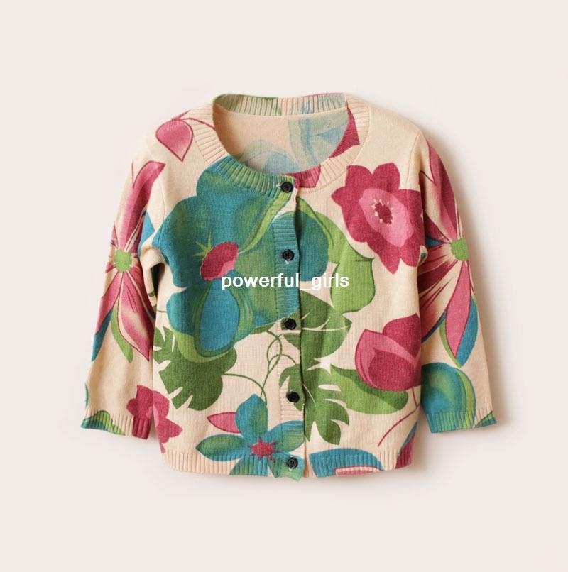girls floral cardigan