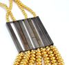 Hot Fashion Style Multilayer Quasten Kette Gun Schwarz/Goldene Perlen Anhänger Handgefertigte Chokerhalsketten