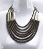 Hot Fashion Style Multilayer Tassels Chain Gun Black/Golden Beads Pendants Hand Made Choker Necklaces