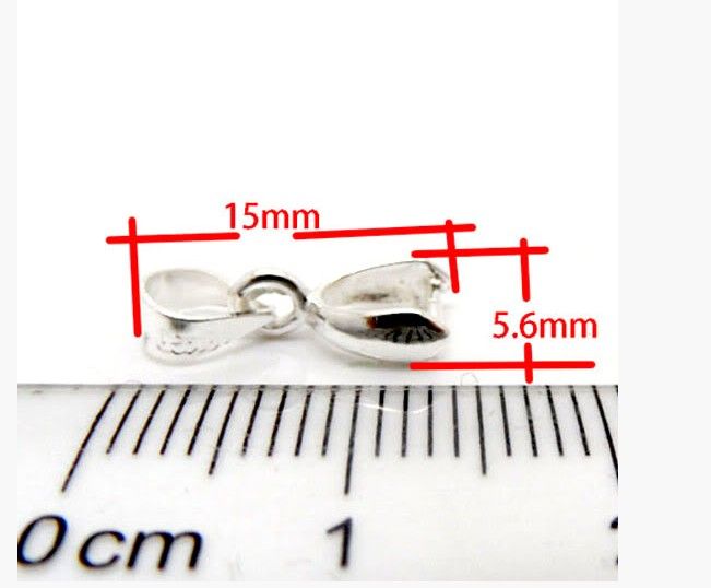 Hot Silver Plated Pitch Clip Bail Beads Fynd 15x5 6mm Smycken Resultat Komponenter DIY