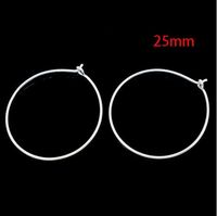 mic 1000pcs silver plated wine glass charms wire hoops 25mm jewelry diy jewelry findings components hot