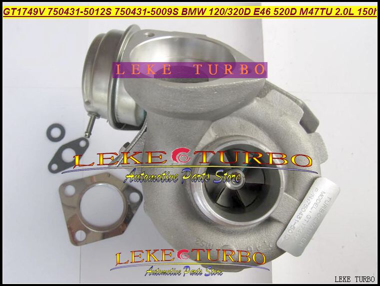 Toptan Yeni GT1749V 750431-5012S 750431 Türbin Turbo Turboşarj BMW 120D 320D E46 520D Motor M47TU 2.0L 150HP